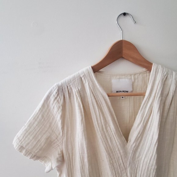Rita Row Hedda Dress. Size M. Beige. 100% cotton. Made in Portugal. - Picture 3 of 6
